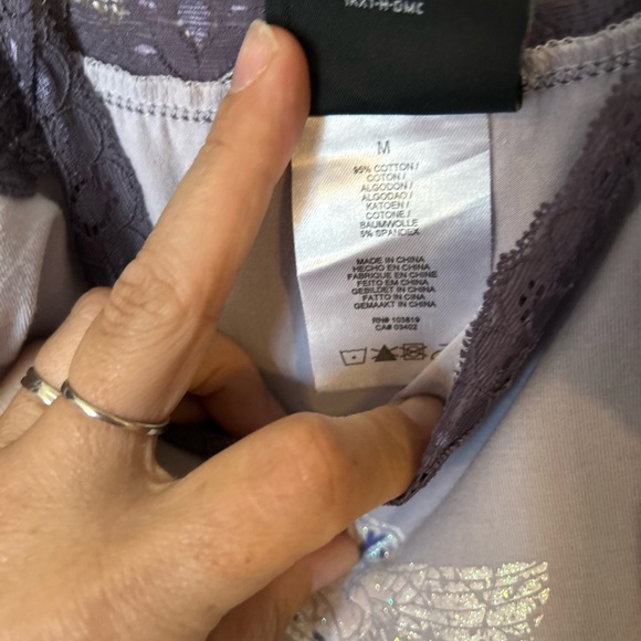 Vintage Harley-Davidson Lavender Camisole with Purple Lace Medium - Picture 5 of 9